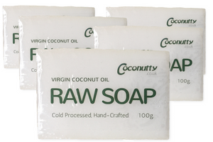 Soap Bar 100g - Pure Raw Saponified Virgin Coconut Oil - Coconuttyltd