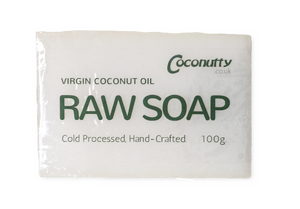 Soap Bar 100g - Pure Raw Saponified Virgin Coconut Oil - Coconuttyltd